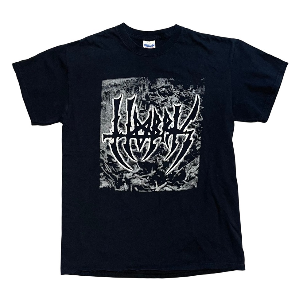 Y2K 2000s Hubris Death Metal Font Tour Tee T-Shirt Mens Medium Gothic